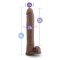 Blush - Au Naturel Daddy Sensa Feel 14 Inch Brown néger-barna dildó 35,6cm