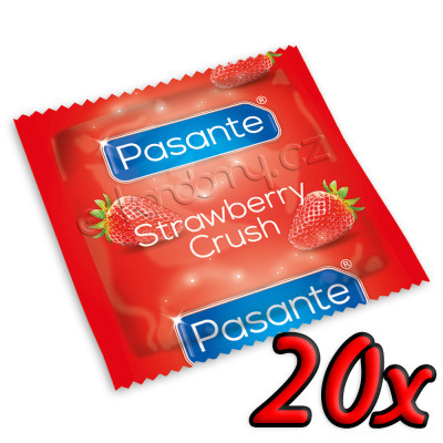 Pasante Strawberry Crush 20 db erős latex piros epres ízben