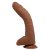 Lybaile- Beautiful Alex 11" Lifelike Skin Dildo Brown - Alex egy nagy és ívelt barna dildó.