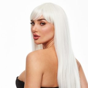   Pleasure Wigs Amber White Gid- fehér, de sötétben világít!