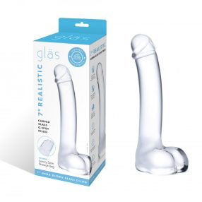 Gläs-  Realistic Curved Glass G-Spot üveg pénisz
