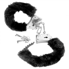   Fetish Fantasy-  Beginner's Furry Cuffs -  Plüss fém bilincsek -Fekete