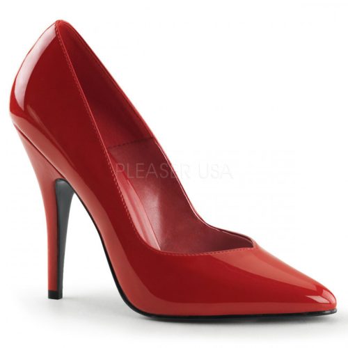 Pleaser Seduce-420V - Női sexy prémium cipő - Piros Lakkozott
