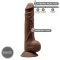 SilexD - Model 3 9.5" Brown - Igazi öröm! 24,3 cm barna dildó