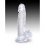 Pipedream- King Cock Clear 7" Cock with Balls nagy átlátszó pénisz, szép makkal