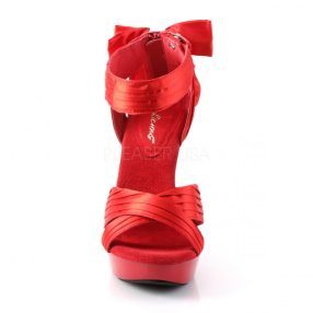 Pleaser Cocktail-568 - prémium Női lakk szandál Piros