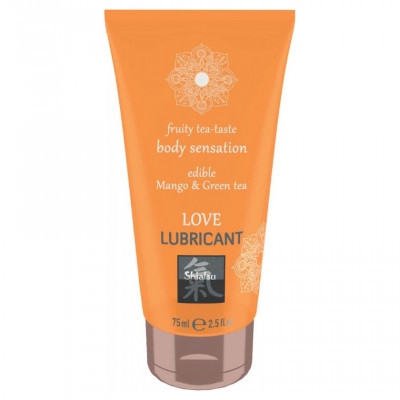 Shiatsu Love Lubricant Edible Mango & Green Tea 75ml - Kiváló minőségű ehető vízbázisú síkosító.