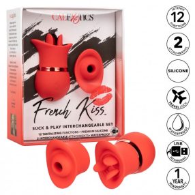 California Exotics French Kiss Suck & Play Set Red