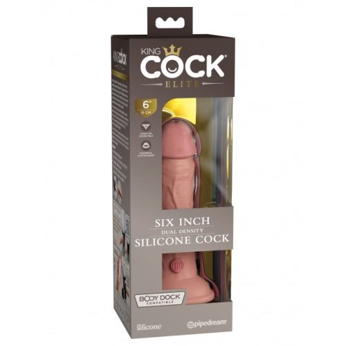Pipedream-  King Cock Elite 6" Silicone Dual Density Cock Light