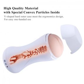   HiSmith HSA15 Soft TPE Masturbation Cup with 10 Vibrating Patterns KlicLok