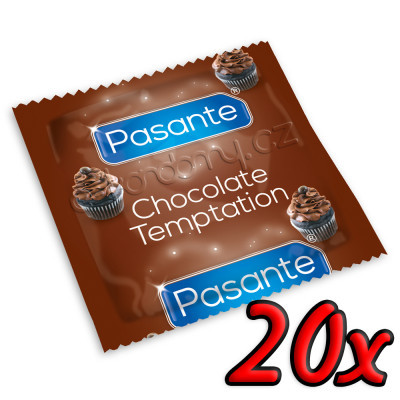 Színes óvszerek csokoládé ízzel és aromával. Pasante Chocolate Temptation 20 db